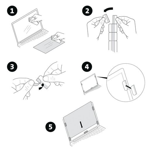 Filtro Kensington 2 sentidos, extraíble, 43.9cm, 17.3", 16:9