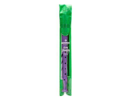 Flauta hohner 9508 color lavanda funda verde y transparente