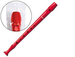 Flauta Hohner 9508 Color Roja Funda Verde y Transparente