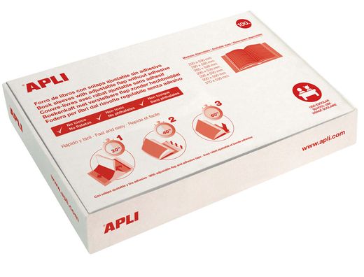 Forralibro apli pvc con solapa ajustable adhesivo 285x295 mm