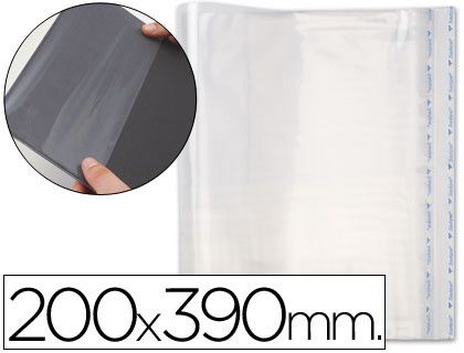 Forralibro Pp Ajustable Adhesivo 200X390Mm -Blister