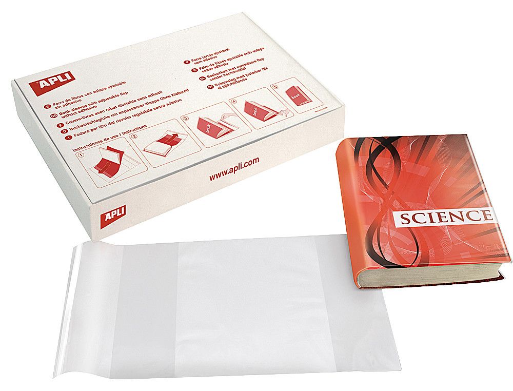 Forralibro Pvc Con Solapa Ajustable Adhesivo 280X530 Mm