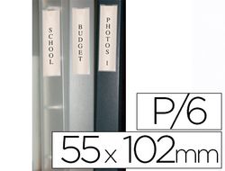 Funda Autoadhesiva Q-Connect para Lomo de Carpeta 55X102Mmpack de 6 Unidades