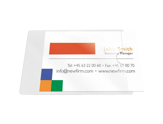 Funda Autoadhesiva Q-Connect para Tarjetas de Visita 60X95Mm Pack de 10 Unidades