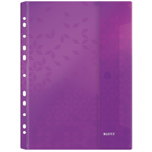 Funda con solapa WOW . PP. Multitaladro. Copysafe. DIN A4. 11 taladros, colores surtidos