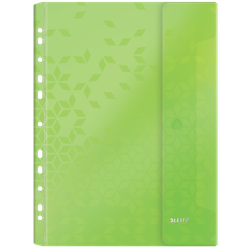 Funda con solapa WOW . PP. Multitaladro. Copysafe. DIN A4. 11 taladros, colores surtidos