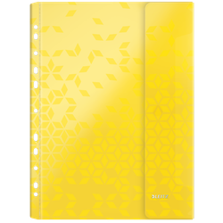 Funda con solapa WOW . PP. Multitaladro. Copysafe. DIN A4. 11 taladros, colores surtidos