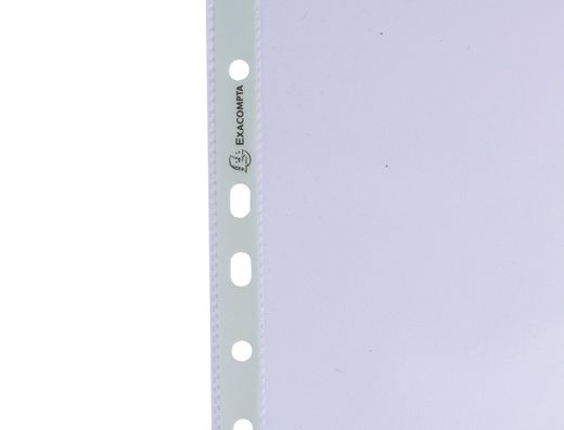 Funda multitaladro exacompta reciclada polipropileno 60 mc din a4 piel de naranja caja de 100 unidades