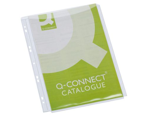 Funda Multitaladro Q-Connect con Fuelle Din A4 Pvc 180 Micras - Bolsa de 5