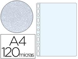 Funda Multitaladro Q-Connect Din A4 120 Mc Piel de Naranja Caja de 100 Unidades