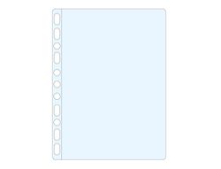 Funda multitaladro q-connect din a4 80 mc cristal caja de 100 unidades