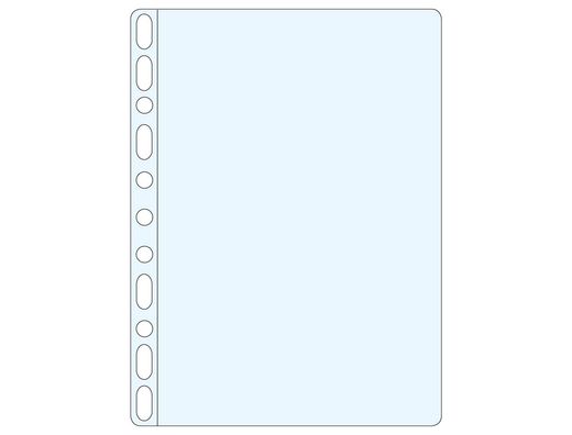 Funda Multitaladro Q-Connect Folio 120 Mc Cristal Caja de 100 Unidades