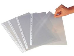 Funda Multitaladro Q-Connect Folio 80 Mc Cristal Caja de 100 Unidades