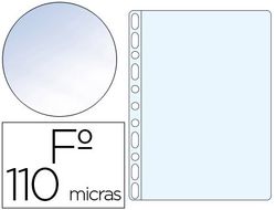 Funda Multitaladro Q-Connect Folio Pvc 110 Micras Cristal Caja 100 Unidades