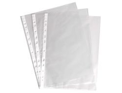 Funda Multitaladro Q-Connect Folio Pvc 110 Micras Cristal Caja 100 Unidades