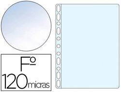 Funda Multitaladros Q-Connect Folio 120 Mc Cristal Bolsa de 10 Unidades