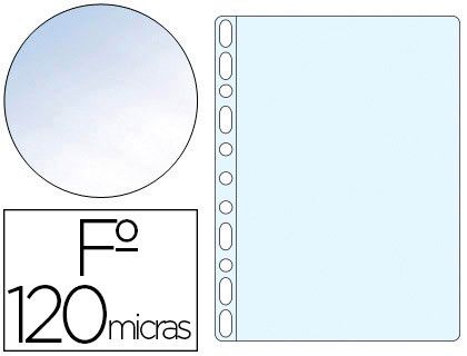 Funda Multitaladros Q-Connect Folio 120 Mc Cristal Bolsa de 10 Unidades