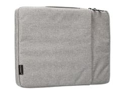 Funda para portatil q-connect 15,6\" con asa 1 bolsillo exterior con cremallera color gris 350x250x25 mm"