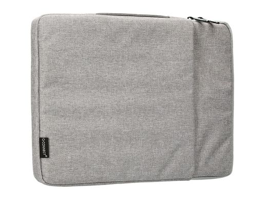 Funda para portatil q-connect 15,6\" con asa 1 bolsillo exterior con cremallera color gris 350x250x25 mm"