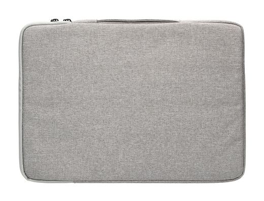 Funda para portatil q-connect 15,6\" con asa 1 bolsillo exterior con cremallera color gris 350x250x25 mm"