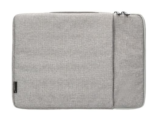 Funda para portatil q-connect 15,6\" con asa 1 bolsillo exterior con cremallera color gris 350x250x25 mm"