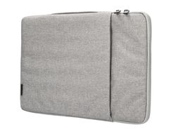 Funda para portatil q-connect 15,6\" con asa 1 bolsillo exterior con cremallera color gris 350x250x25 mm"