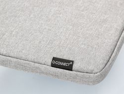 Funda para portatil q-connect 15,6\" con asa 1 bolsillo exterior con cremallera color gris 350x250x25 mm"