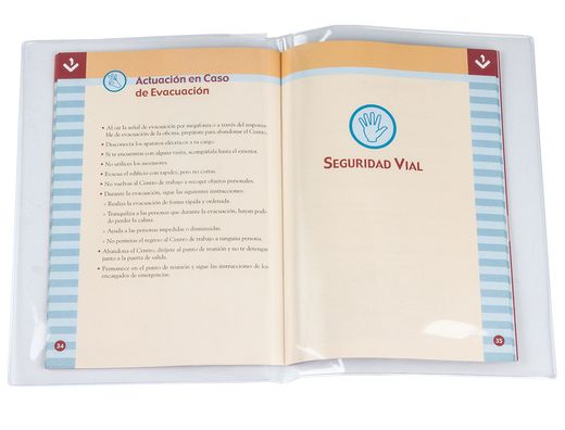 Funda Portadocumento Cuarto Doble 180 Micras Pvc Transparente 220X350Mm