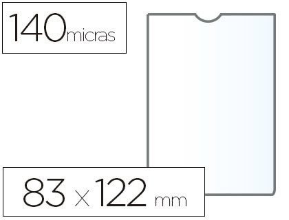 Funda Portadocumento Esselte Plastico Transparente 140 Micras Tamaño 83X122 Mm