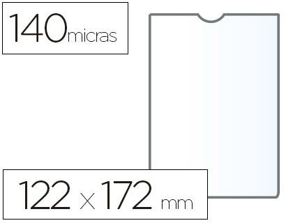 Funda Portadocumento Esselte Transparente Plastico 140 Micras Tamaño 122X172 Mm
