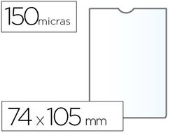 Funda Portadocumento Q-Connect Din A7 150 Micras Pvc Transparente con Uñero 74X105 Mm