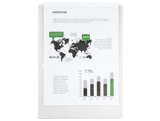 Funda Portadocumento Q-Connect Folio 140 Micras Pvc Transparente 230X330Mm