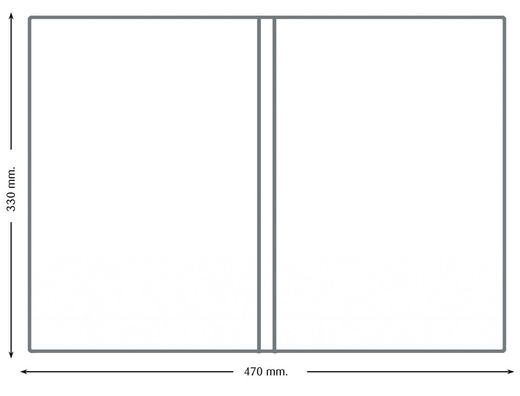 Funda Portadocumento Q-Connect Folio Doble 180 Micras Pvc Transparente 330X470Mm