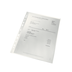 Funda portadocumentos (Bolsa 25). PP "Piel de naranja" con refuerzo. 100 micras. Leitz Recycle. DIN A4. 11 taladros