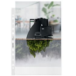 Funda portadocumentos (Bolsa 25). PP "Piel de naranja" con refuerzo. 100 micras. Leitz Recycle. DIN A4. 11 taladros