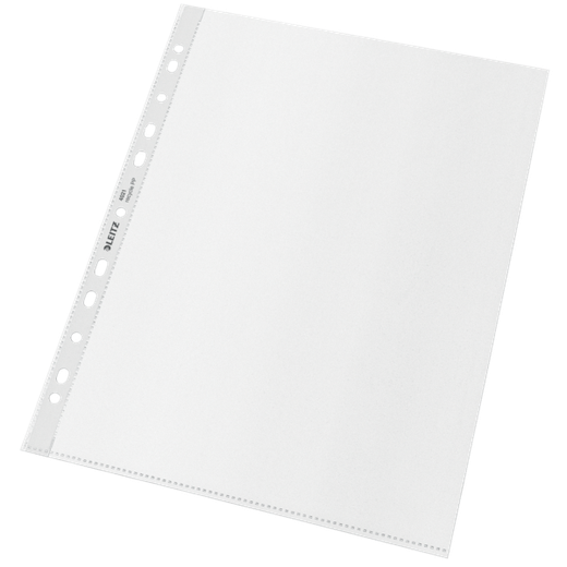 Funda portadocumentos (Bolsa 25). PP "Piel de naranja" con refuerzo. 100 micras. Leitz Recycle. DIN A4 maxi (237x305 mm). 11 taladros