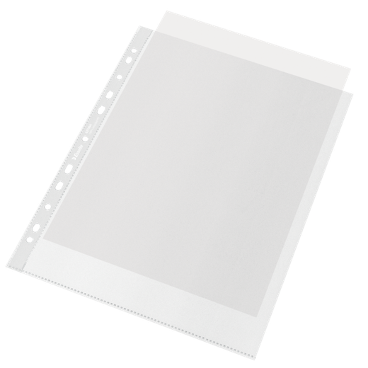 Funda portadocumentos (Caja 100). PP "Piel de naranja" con refuerzo. 70 micras. Esselte Reciclada. DIN A4 MAXI. 11 taladros