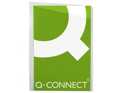 Funda Protectora Q-Connect Corte Oblicuo Transparente Din A4 Sin Taladros Pvc 100 Mc Caja de 100 Unidades