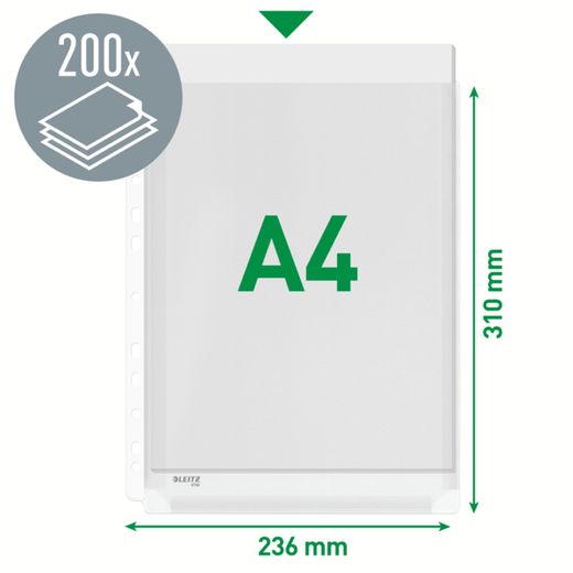Fundas Leitz A4 PVC con fuelle estándar (5 unidades)