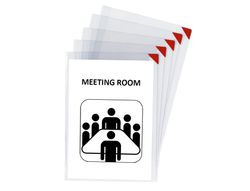 Fundas para información adhesivas removibles (5 unidades)