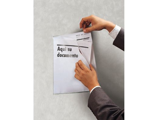 Fundas para información adhesivas removibles (5 unidades)