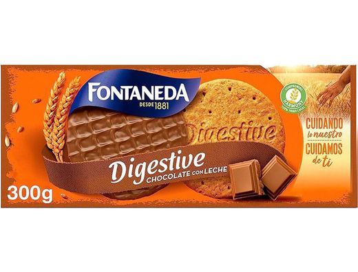 Galleta fontaneda digestive chocolate con leche fibra caja de 300 gr