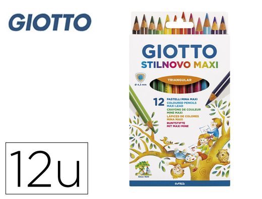 Giotto estuche 12 lápices de color triangulares
