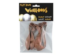 Globo 100% latex biodegradable cobre medianoche blister de 6 unidades