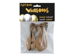 Globo 100% latex biodegradable oro rosa medianoche blister de 6 unidades