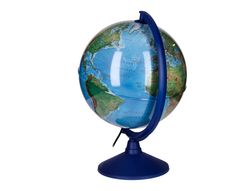 Globo terráqueo físico y político escribible con luz de diámetro 30 cm