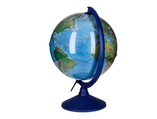 Globo terráqueo físico y político escribible con luz de diámetro 30 cm