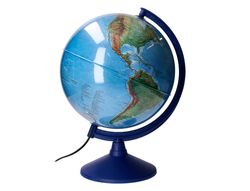 Globo terráqueo físico y político escribible  con luz de diámetro 30 cm
