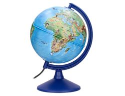 Globo terraqueo liderpapel con luz fisico y politico con animales diametro 20 cm