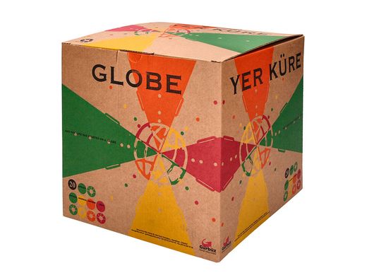 Globo terraqueo liderpapel con luz fisico y politico con animales diametro 20 cm